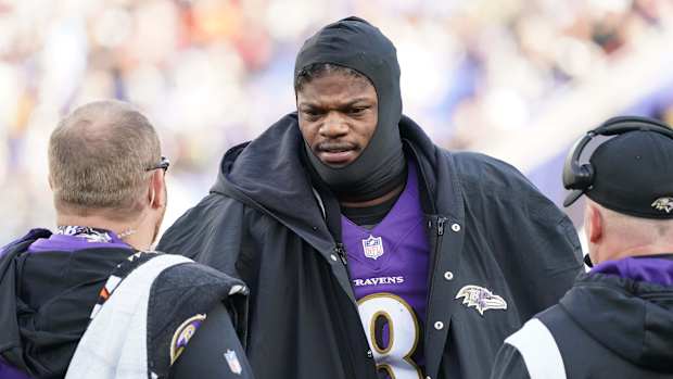 Lamar Jackson sin jugar